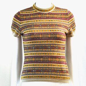 Jean Paul Gaultier Maille1970's Wool & Cotton Knit Top - Italy